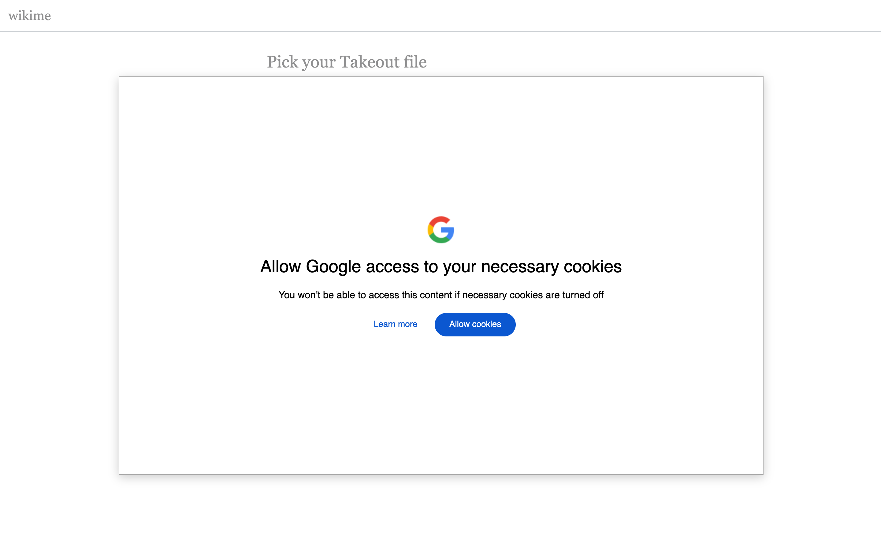 Press Allow cookies